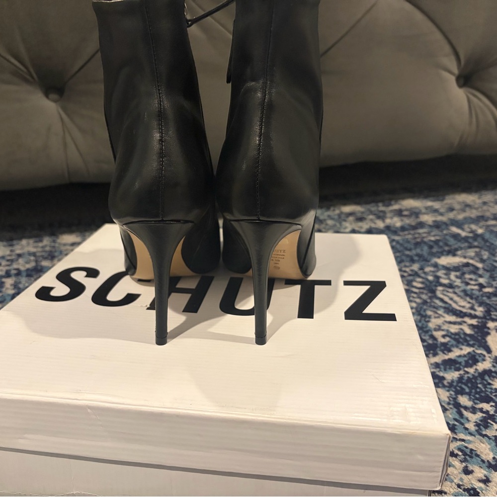 SCHUTZ Sleek Black Heeled Boots for Women